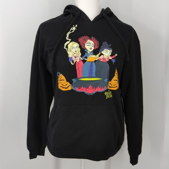 Disney Sweaters - Disney Hocus Pocus Halloween Witches Black Hoodie Large NWOT